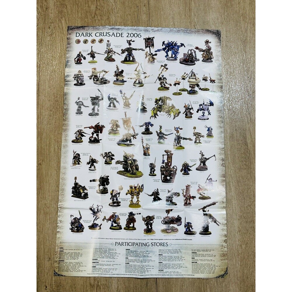 HTF Dungeons and Dragons Dark Crusade 2006 Figure Poster 2 Sided 34'' x 21 3/4''